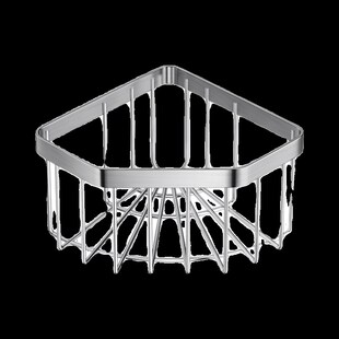 不锈钢厨房水槽转角收纳篮浴室吸盘置物架三角形免打孔海绵沥水架