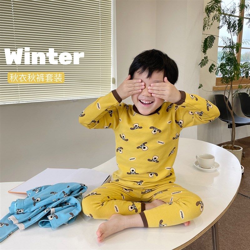 男童秋衣秋裤套装儿童保暖内衣男宝宝纯棉睡衣小童冬季家居服秋冬,童装/婴儿装/亲子装,家居服套装,淘宝优惠券,粉丝福利购,淘宝优惠卷