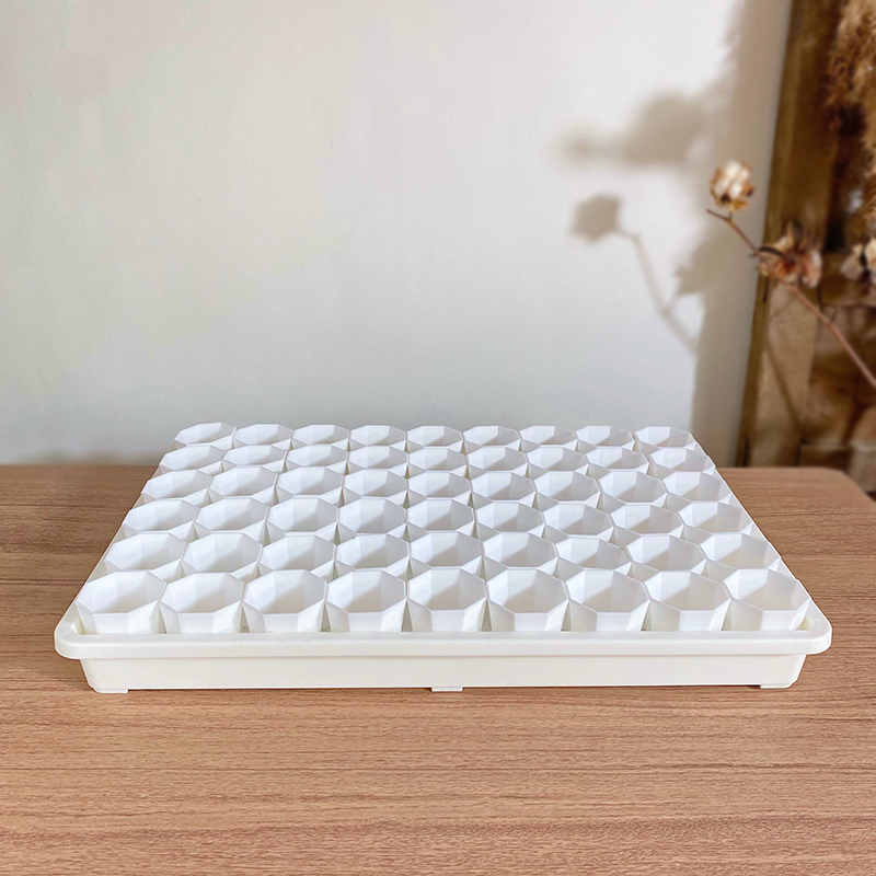 2代 白色加深托盘24格托架54格多肉花盆托盘接水盘整理框可以寖盆