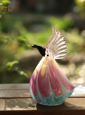 出口品质彩色手工玻璃动物琉璃摆件装饰礼物布景装饰