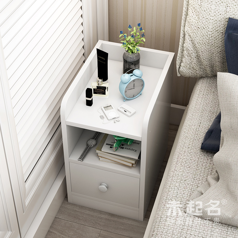 20/30/40cm宽小型小号迷你床边收纳窄柜夹缝仿实木窄款床头柜子M4