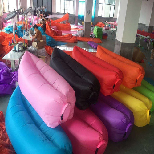 快速充气懒人沙发 便携式折叠成人儿童睡袋 空气防水户外沙发