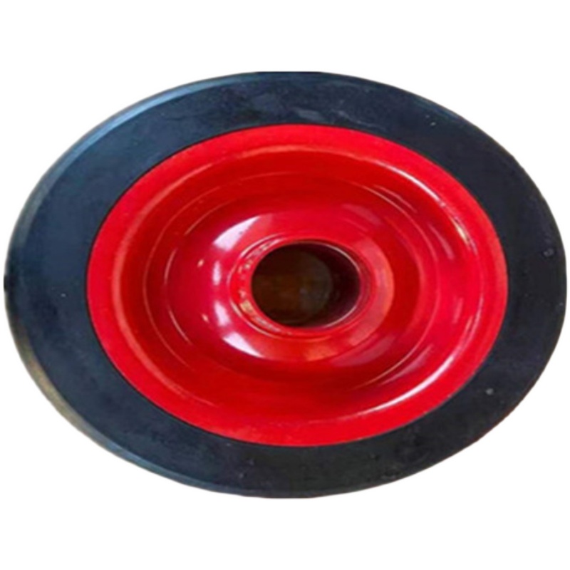 电动灰斗车万向轮工地三轮车转向轮翻斗车橡胶轮充气轮胎实心轮胎