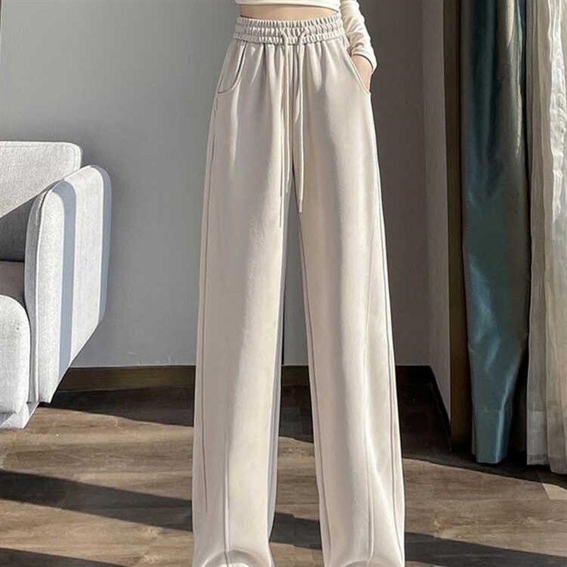 女童裤子春秋2024新款儿童阔腿裤窄版中大童香蕉裤秋装休闲直筒裤