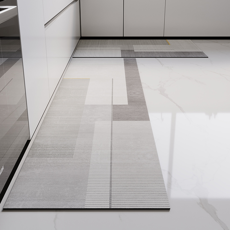 厨房地垫硅藻泥防滑防油吸水垫门口耐脏脚垫防水家用免洗可擦地毯