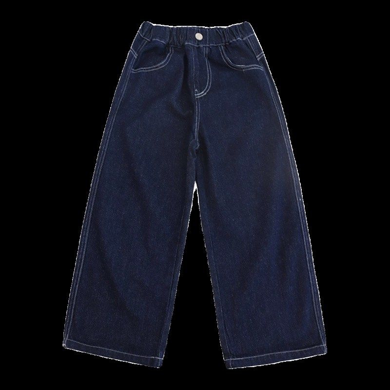 童装女童春秋季软牛仔裤子中大儿童不褪色阔腿裤女孩修身直筒裤,童装/婴儿装/亲子装,裤子,淘宝优惠券,粉丝福利购,淘宝优惠卷