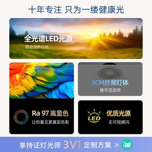 初识灯饰射灯嵌入式防眩全光谱超薄筒灯客厅吊顶可调角过道天花灯