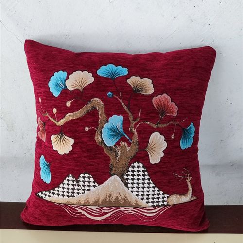 简约方形沙发抱枕学车载办公室靠垫套子可拆洗不含芯椅靠腰枕4550