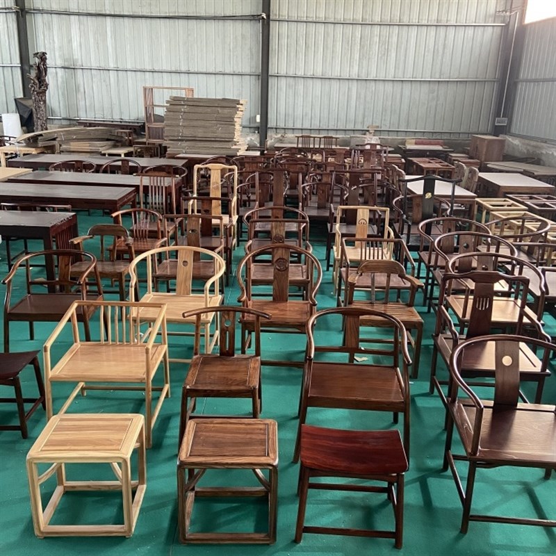 新中式北榆木禅意椅子实木太师主椅客椅靠背扶手圈椅仿古餐椅