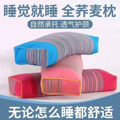 纯荞麦枕头带枕套护颈椎助睡眠家用枕芯单人一对单个装壳皮夏季男