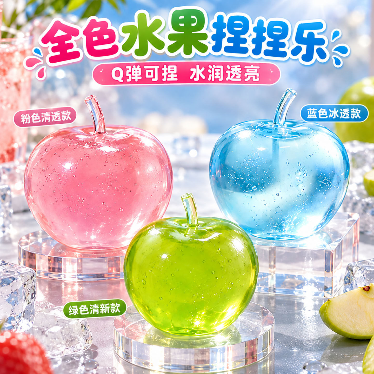 青苹果捏捏squishy解压玩具儿童图片