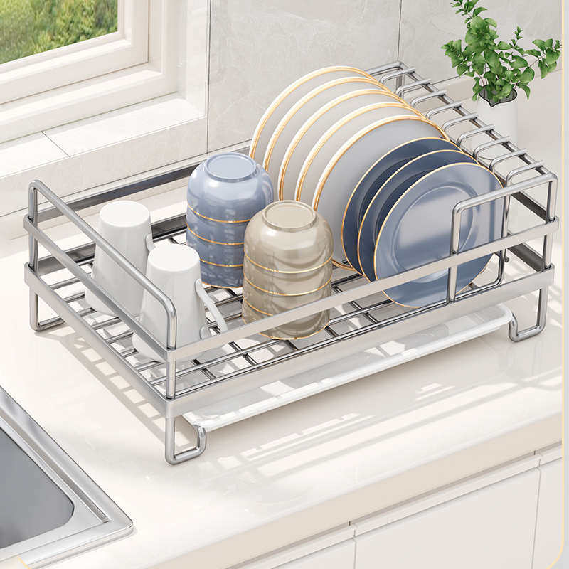 304不锈钢沥水碗碟架厨房篮放收纳置物架家用碗筷水槽沥新疆包邮