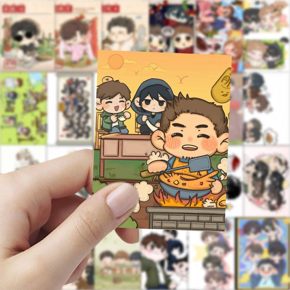 63张盗墓笔记Q版插画贴纸张起灵吴邪瓶邪金婚卡通手账装饰防水DI