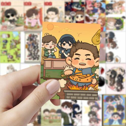 63张盗墓笔记Q版插画贴纸张起灵吴邪瓶邪金婚卡通手账装饰防水DIY