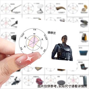 三角洲鼠鼠63张三角洲能力面板贴纸游戏创意卡通威龙周边装饰贴