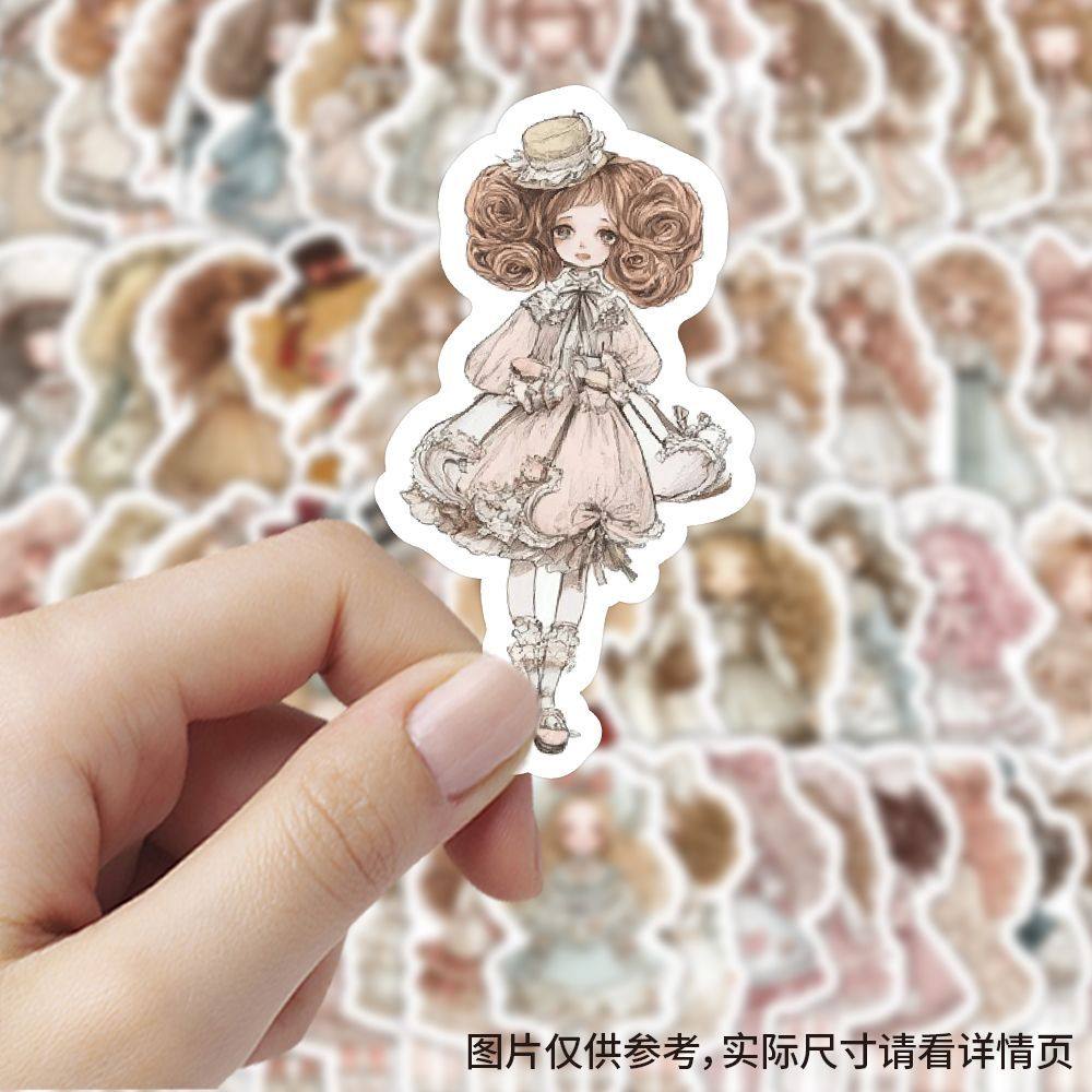 60张洋娃娃系列贴纸手机桌面装饰小众ins爆款个性diy高颜值欧