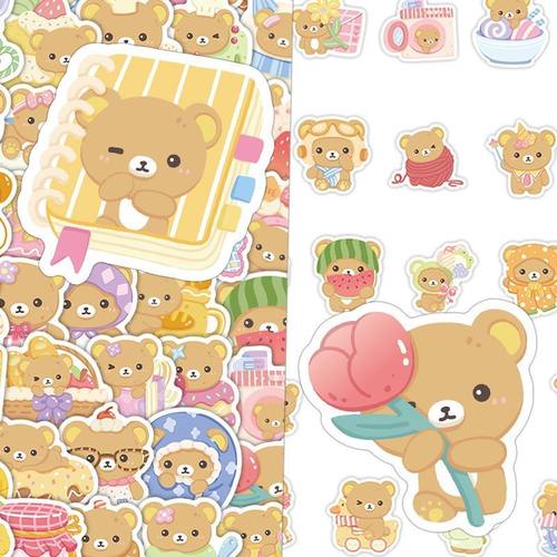 120张轻松熊贴纸可爱动物ins高颜值装饰diy手机壳笔记本贴画