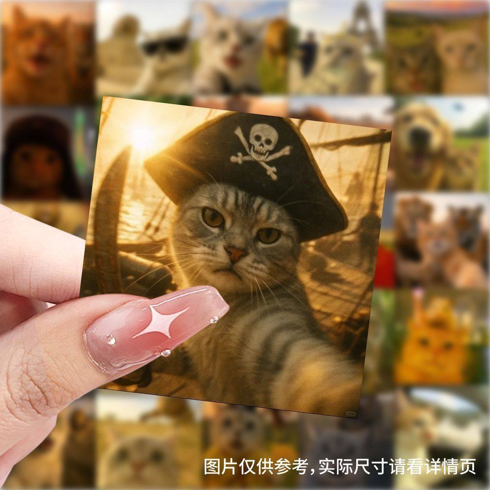 177猫咪创意搞笑装饰手机可爱diy贴纸表情手账行李箱笔记本贴画纸