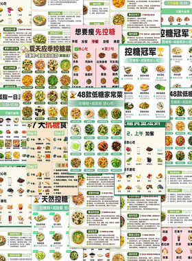 控糖减肥食谱贴纸防水
