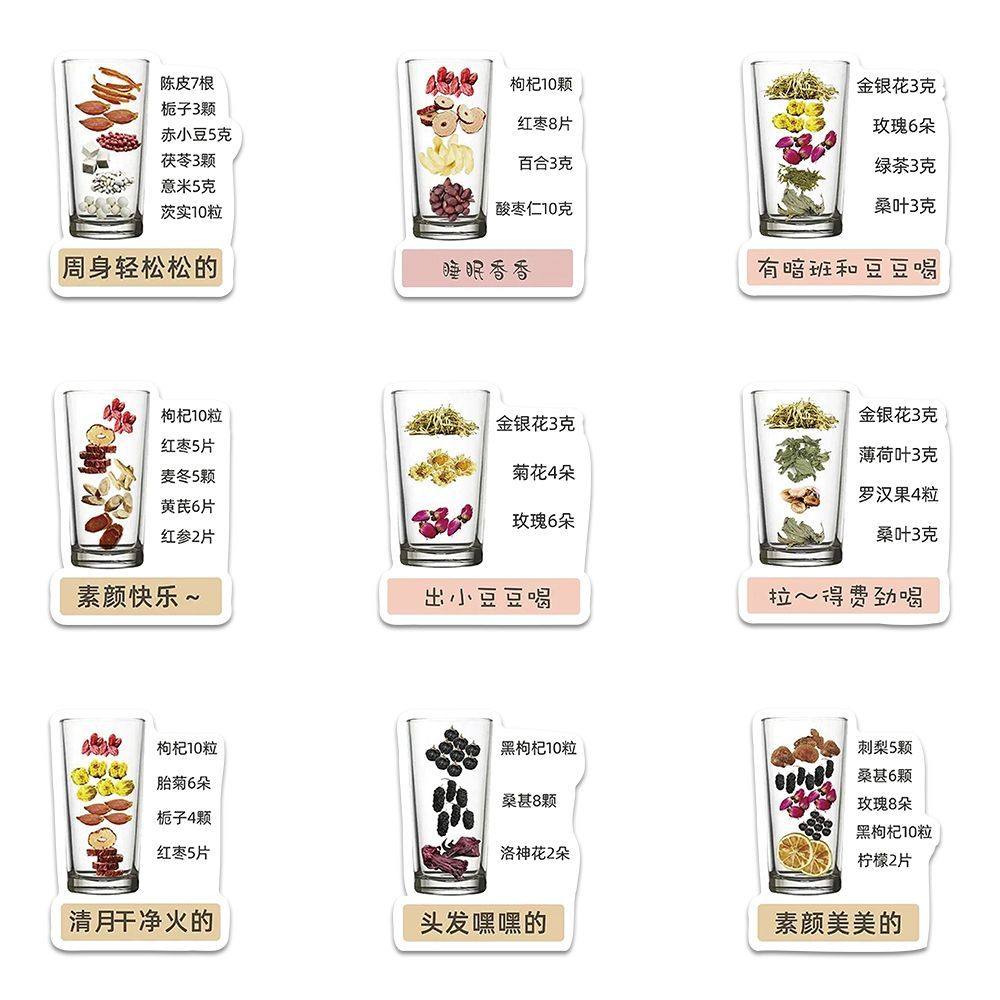 新款健康养生花茶自制创意贴画手机桌面笔记本diy防水手账装饰贴,文具电教/文化用品/商务用品,贴纸/立体贴纸,淘宝优惠券,粉丝福利购,淘宝优惠卷