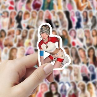 202张宋雨琦可爱明星ins高颜值周边手账装 饰diy手机防水贴纸贴画