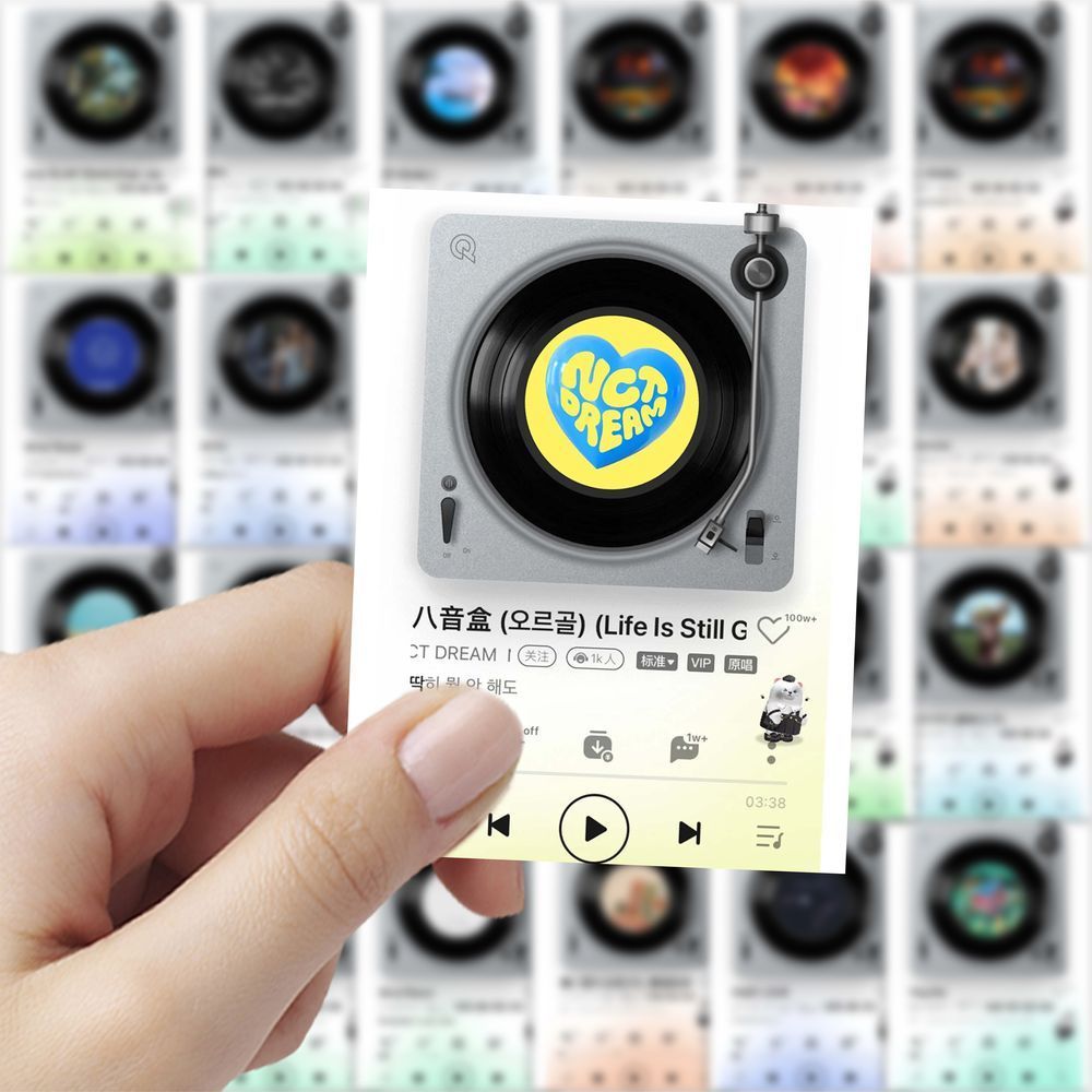 126张新款kpop专辑歌曲封面贴纸创意diy装饰手机手账桌面防水贴画