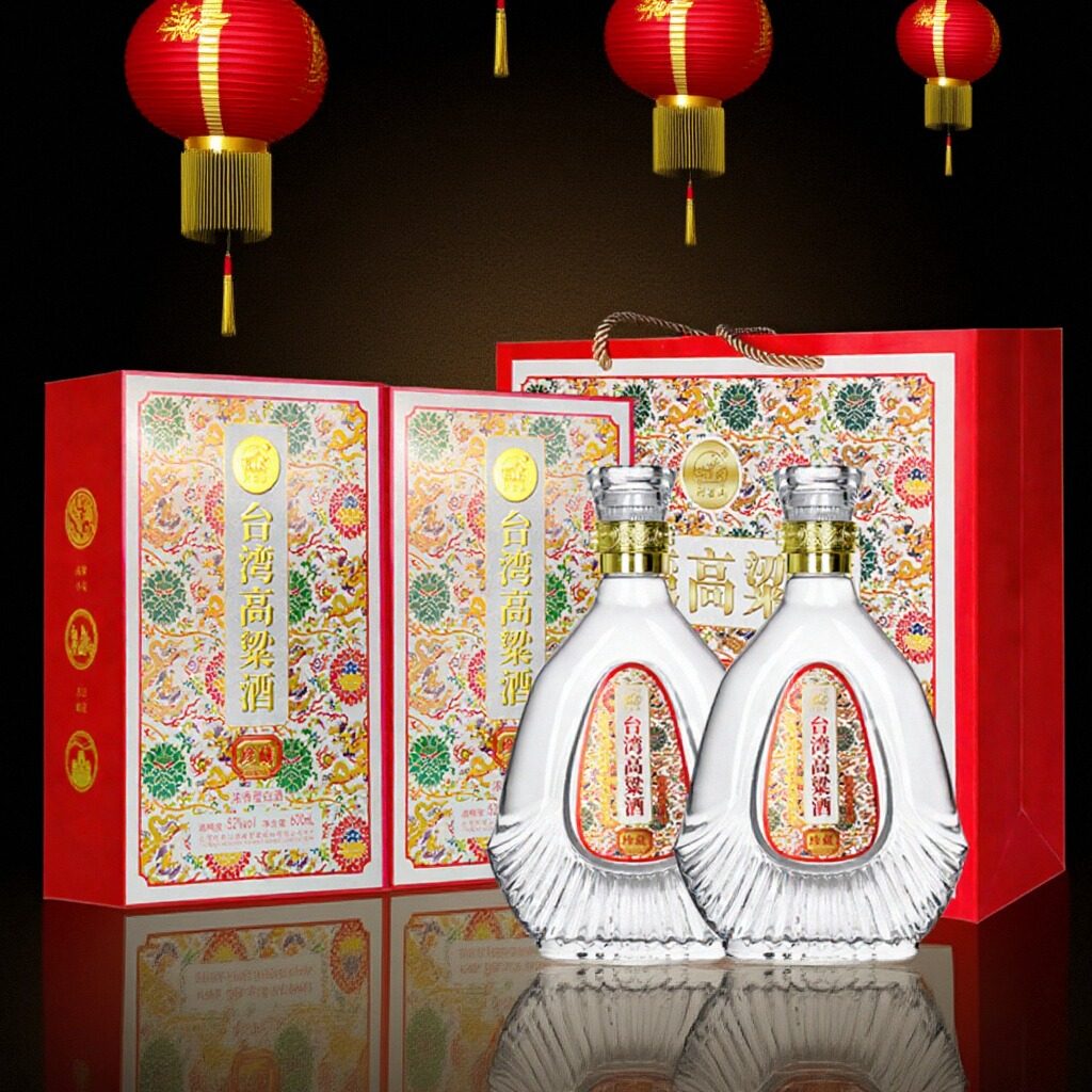 阿嵔山珍藏台湾高粱酒盒装52度浓香型白酒整箱送礼袋纯粮食口粮酒