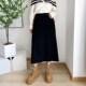 大码 a字裙胖mm黑色裙子 显y瘦半身裙中长款 女装 高腰牛仔半裙女秋季