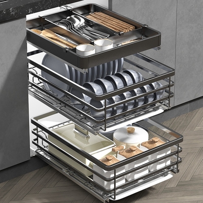 单层碗碟拉篮厨房橱柜300柜体350柜体400柜体450柜体500柜体
