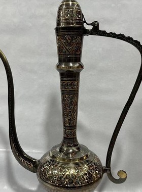 大把壶民族特色壶铜壶摆件巴基斯坦铜雕手工家居饰品创意礼品装饰