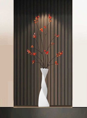 入户玄关装饰摆件电视柜壁龛高细长E花瓶客厅家居装饰品轻奢高级