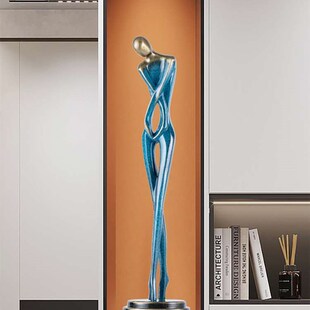 /抽象人a物雕塑轻奢高级感客厅玄关落地瘦细长型高款艺术摆件工艺