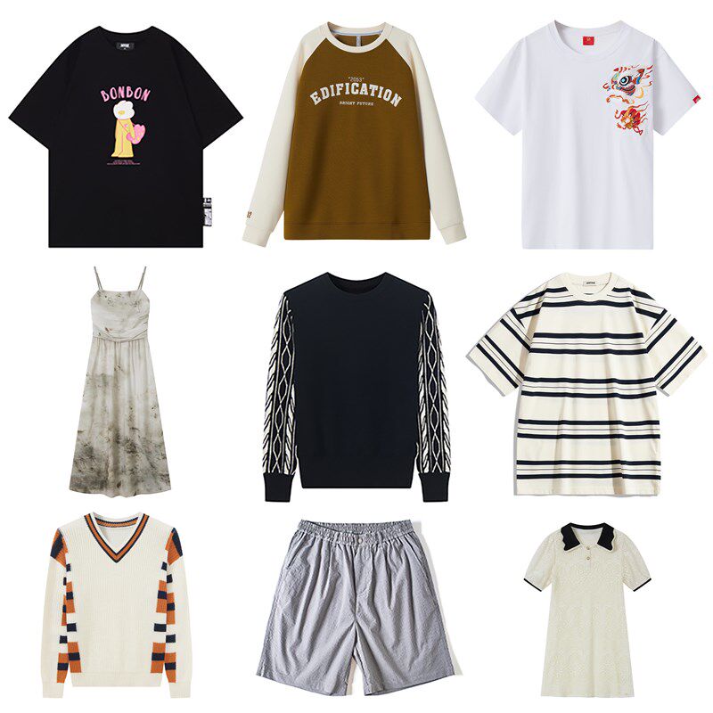 服装白底图产品拍摄挂拍平铺3D图主图男装女装童装摄影设计