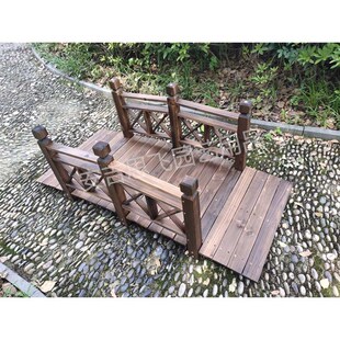 户外花园庭院网格木桥公园园林小溪木桥走道实木木桥农庄遂溪拱桥