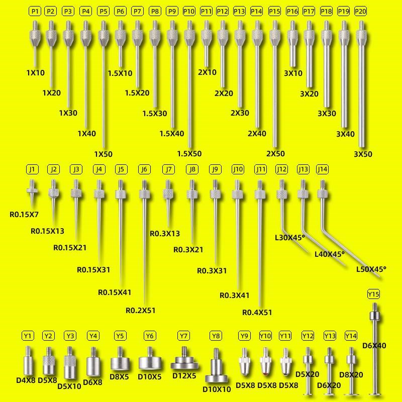 数显百分表表针平测针尖测头千分表头高度规测针深度计探针高度计