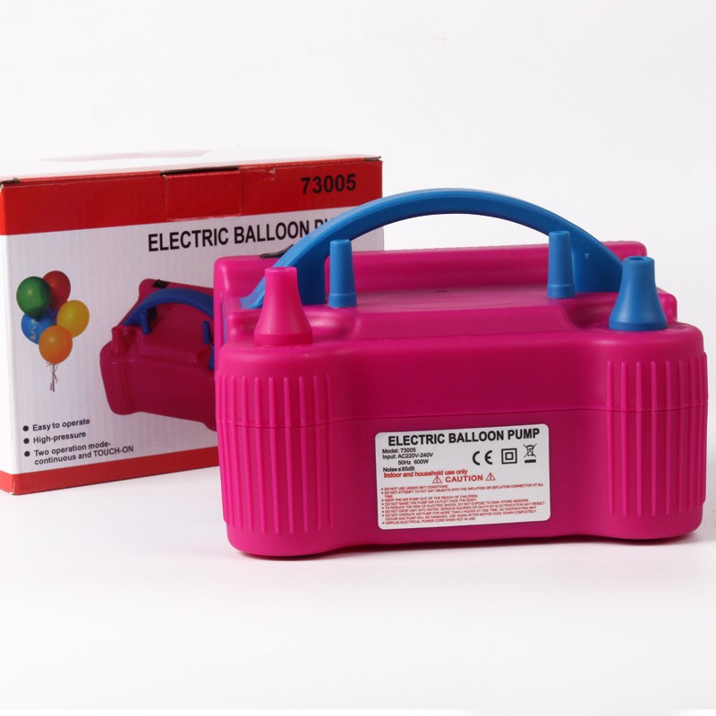 电动打气筒气球电动吹气球机自动打气机按压式双孔出气充气泵便携