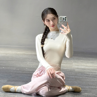 现代舞练功服女新款 形体训练服艺考服半高领舞蹈服上衣 古典舞服装