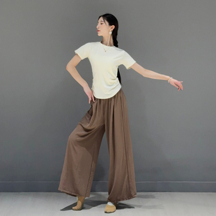 形体训练服艺考服舞蹈服高腰阔腿裤 现代舞练功服女新款 古典舞服装