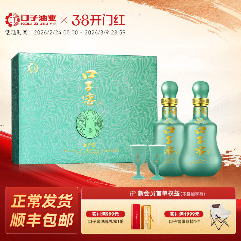 口子窖10年型礼盒50度500mL*2瓶 十年型安徽兼香型白酒送礼送长辈