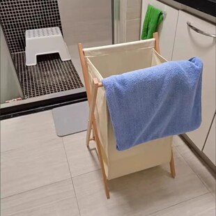 可折叠脏衣篮家用脏衣服收纳筐卫生间浴室洗衣篮卧室脏衣篓 日式