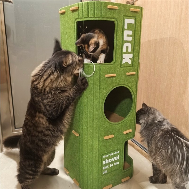 多层猫窝四季通用猫爬架猫树一体猫咪树洞冬天双层抓板封闭式猫屋