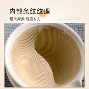 陶瓷研磨碗宝宝辅食碾磨器婴儿磨米糊碗配研磨棒家用手动研磨餐具