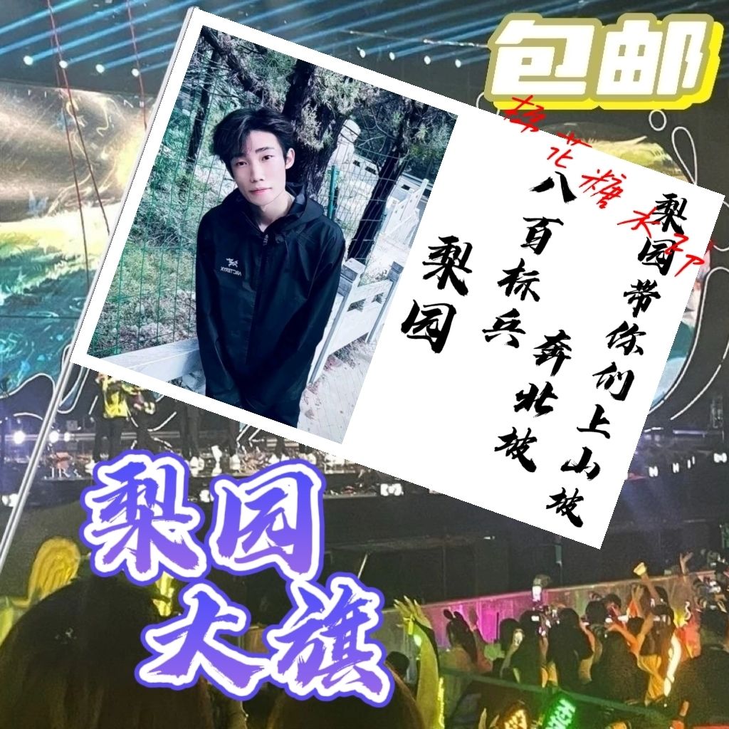 梨园应援大旗定制热门网红举大旗支持来图定制旗帜网络经典语录