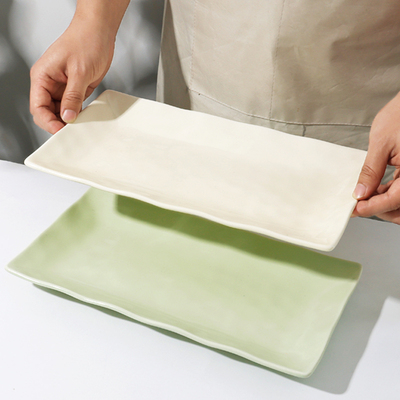 怀瑾陶瓷鱼盘家用新款蒸鱼盘子高级感装鱼碟子大菜盘长方形盘