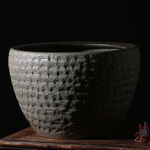 复古陶瓷大缸种树花盆家用室外庭院养鱼盆荷花睡莲金鱼水缸特大号