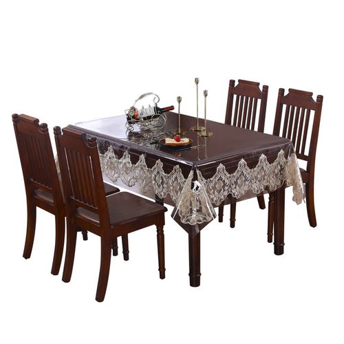 透明桌垫pc软玻璃蕾丝桌布防水防油免洗防烫塑料超薄茶几餐桌布