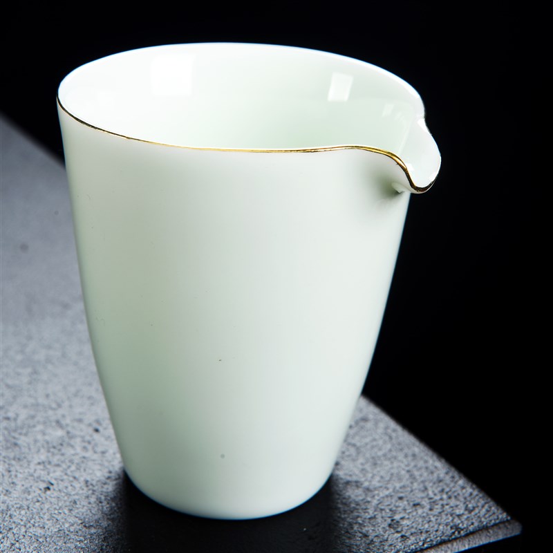 陶瓷公道杯功夫茶具分茶器分茶杯茶海公杯大号茶具配件玉瓷公平杯