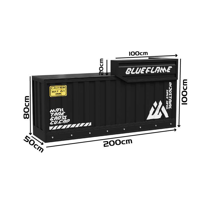 吧台收银柜台奶茶店咖啡厅商用餐饮店铺体育馆工业风铁艺前台接待