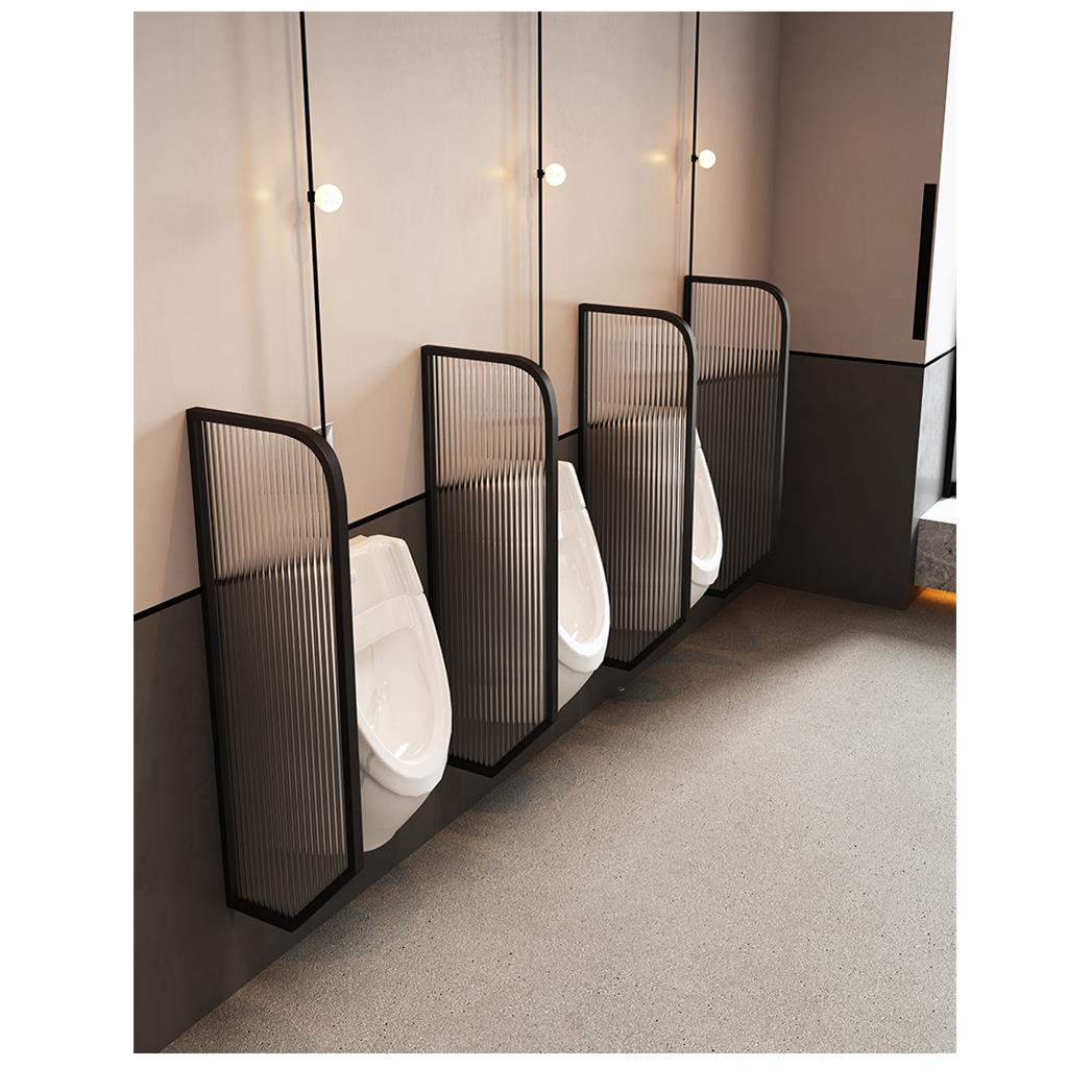 酒店防潮长虹玻璃不锈钢隔断洗手间遮挡板公共厕所小便斗简约屏风