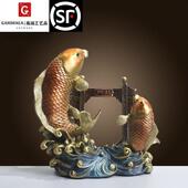 纯铜鲤鱼摆件年年有鱼家居桌面装 Gardenia 鱼跃龙门 饰摆设礼品